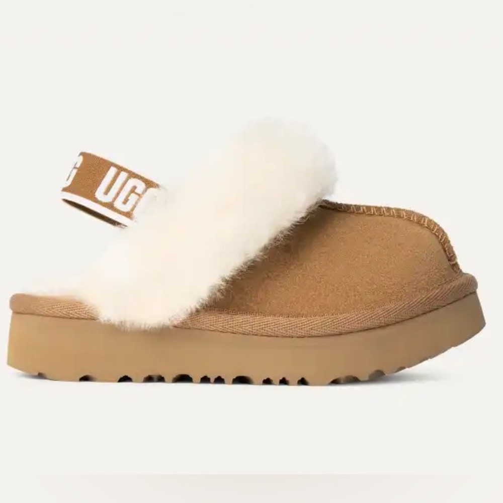 UGG kid’s Funkette Slippers - chestnut
